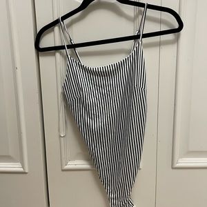 stripe body suit